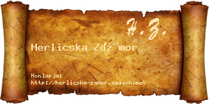 Herlicska Zámor névjegykártya